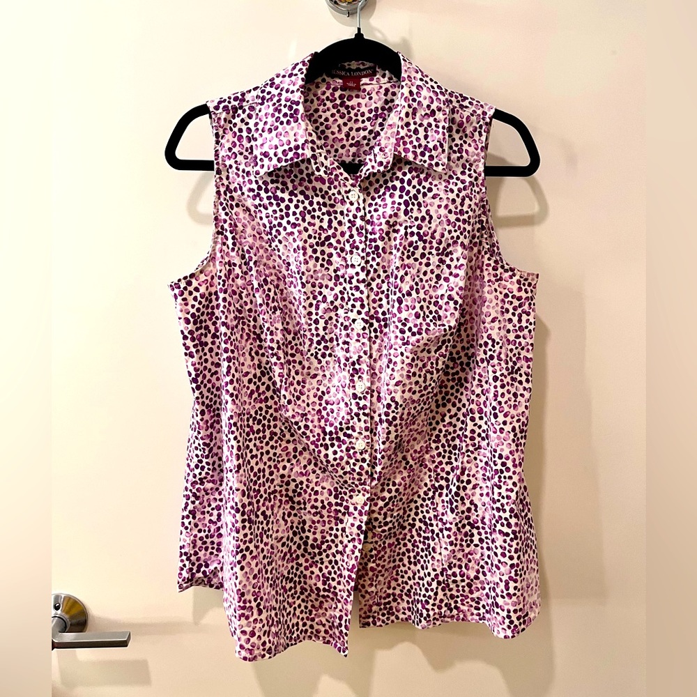 Jessica London sleeveless shirt US 14